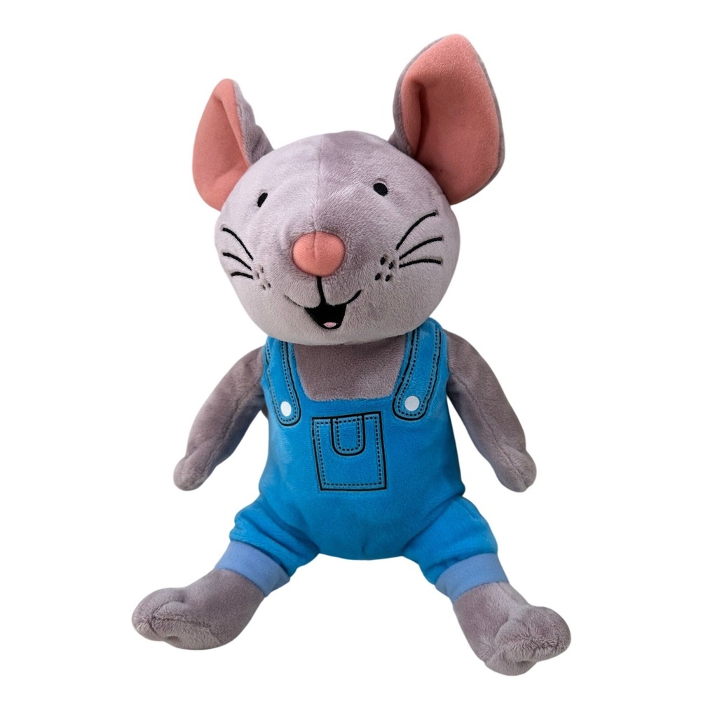 Kohl's Cares If You Give a Mouse a Cookie Plush Mouse Blue Overalls 12" Toy Gray